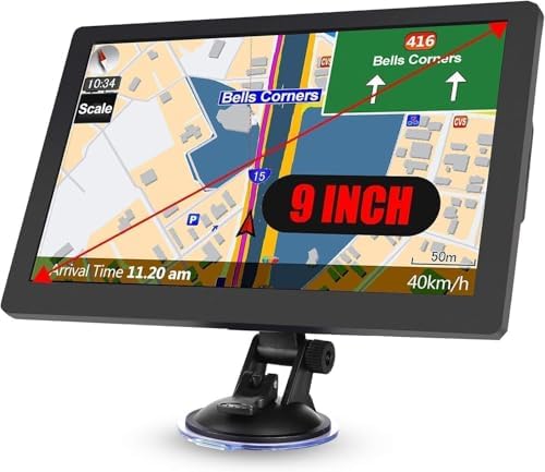 GPS Navigator for Car Truck RV – 9'' HD Touchscreen, Latest 2026 ...