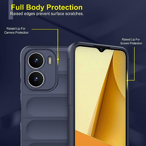 Image of amazon basics Back Case Cover for Vivo Y16 | Compatible for Vivo Y16 Back Cover | Liquid Silicon Magic Case with Camera Protection | Sapphire