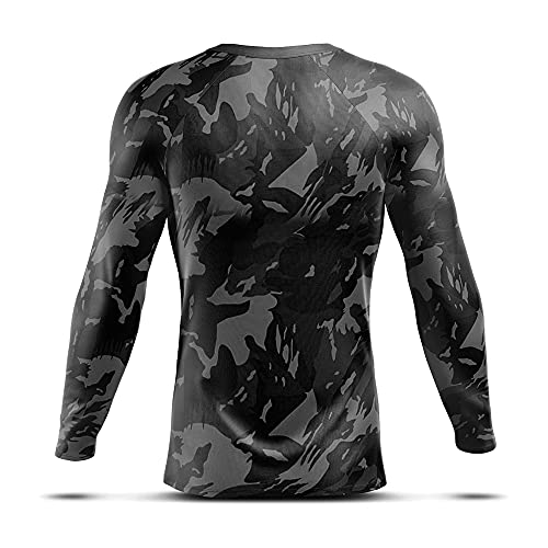 Camisa Camiseta Blusa Térmica Infantil Camuflado Bope Proteção Solar UV Segunda Pele Crianças Verão