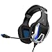 Produktbild Gaming-Kopfhörer, Headset, tiefer Bass, Stereo, kabelgebunden, Gamer, Mikrofon, mit Hintergrundbeleuchtung, für PS4, Handy, PC, Laptop, Blau (Farbe: Blaues Licht)