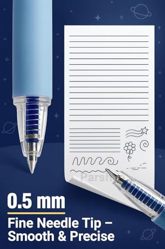 Image of Alokik 12 Pcs Planet Space Erasable Gel Pen Set 0.5mm Fine Point - Cute Astronaut Cartoon Erasable Pens with Eraser Tip, Smooth Writing Retractable Gel Pens for Kids School Office Stationery