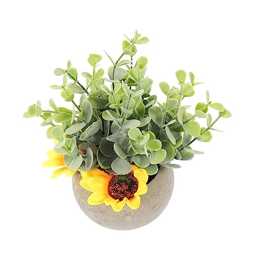 Amosfun 2 Piezas Planta En Maceta Verde Artificial Plantas Artificiales para Exterior Decoración De Flores De Imitación Macetas De Flores Al Aire Libre Bonsái Falso En Maceta Planta De PVC