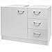 Produktbild Waschbeckenunterschrank Unterschrank Badzimmerschrank 3 Schubladen 63 cm x 54 cm x 30 cm weiß