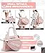 ARCFOX Tennis Tote Bag for Women, 2-in-1 Pink Tennis Bags 3 Rackets, Large Tennis Racket Bag with Shoe Compartment, Water Bottle Holder, Sports Handbag for Pickleball Padel, Badminton, Squash Racquet