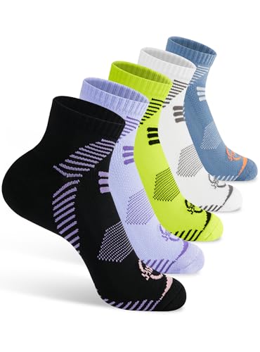 Image of Trusiel Women Ankle Compression Athletic Running Socks No Show Low Cut 5 Pairs