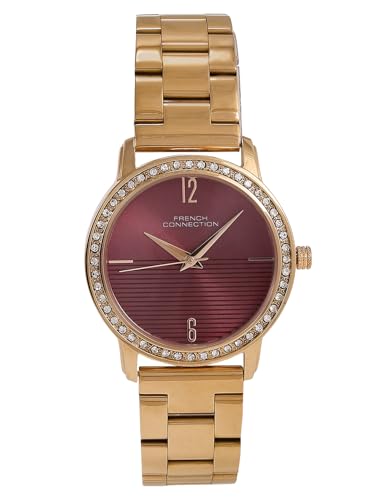 Image of French Connection Analog Maroon Dial Women's Watch-FCN054D