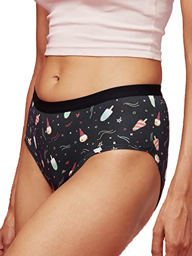 Image of The Souled Store Women Popsicle Pattern Multicolored Printed Women Hipster Underwear