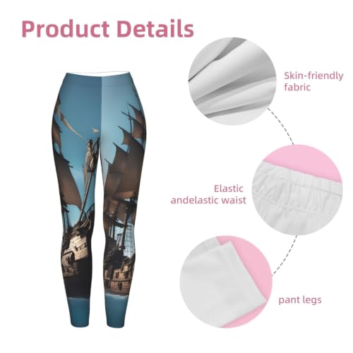 Leggings opacos de mujer con elasticidad total y estampado marinero 7