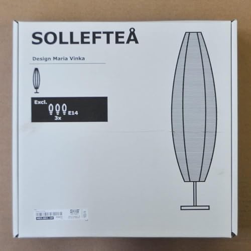 IKEA SOLLEFTEA Lampadaire ovale blanc (128 cm) A++