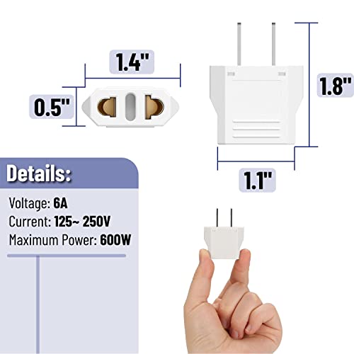 Bates- Europe To Us Plug Adapter, 3 Pack, European To Us Plug Adapter, Eu To Us Plug Adapter, Adapter Europe To Usa, Plug Adapter European To American, European To American Plug Adapter, Us Adapter #TOP2