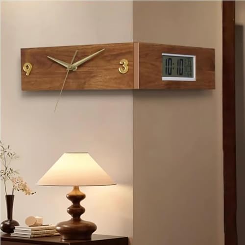 Horloge murale numérique à écran LCD double face avec date et température - 6