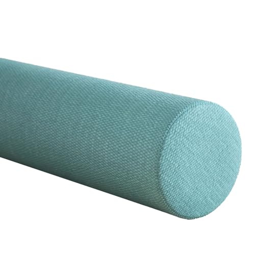 JORTUIO Almohada Cervical Cilíndrica, 40/50/60/70/90 cm Cojin Cilíndrica del Cuello Espuma de Memoria, Cojin Rulo Reposacabezas, para Lumbar,Rodillas,Dormir/Hogar/Oficina(Azul Claro,10cmx30cm)