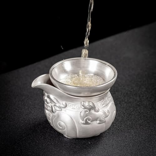 Juego de té Chino Kungfu Q-Q2046, un regalo saludable de porcelana y plata