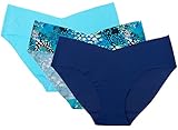 Balanced Tech Women's Invisible Laser Cut Bikini Panties 3 Pack - Assorted Colors