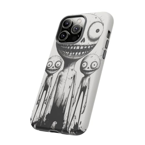 Coque iPhone 14 Pro Max Three Slimy Monsters pour protéger votre mobile noir avec élégance - 2