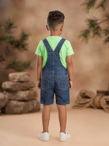 Image of KiddoPanti Boys Denim Dungaree Shorts