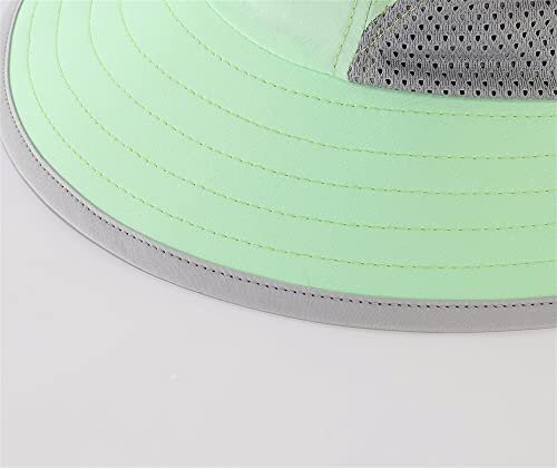 Connectyle Kids Wide Brim Neck Flap Sun Protection Hat Mesh Vent Bucket Sun Hat (Mint Green) #TOP5