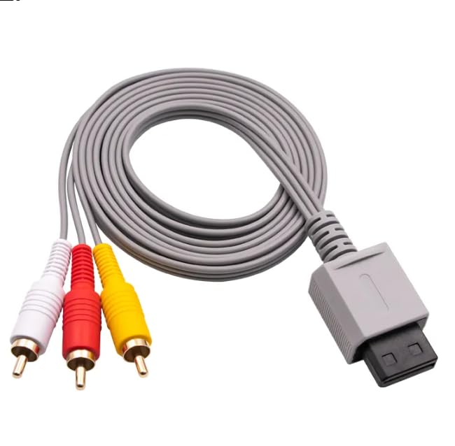 Memashop.com AV Audio Video Composite Cable for Nintendo Wii Console. - Upto 480P Max.