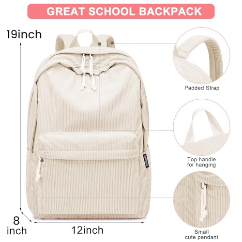 Image of ZUBOND Backpack for School Girls and Boys, Lightweight School Bookbag for Teens, College Students Women & Men, Cute Large Laptop Backpack Fits 17.3 Inch Notebook