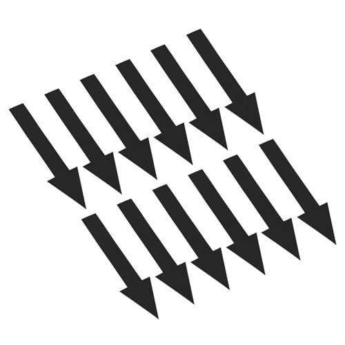 PATIKIL Autocollant Fléché Directionnel, Lot de 12 Autocollants en PVC Amovibles, Imperméables pour Sols et Murs, Marquage de Signalisation pour...