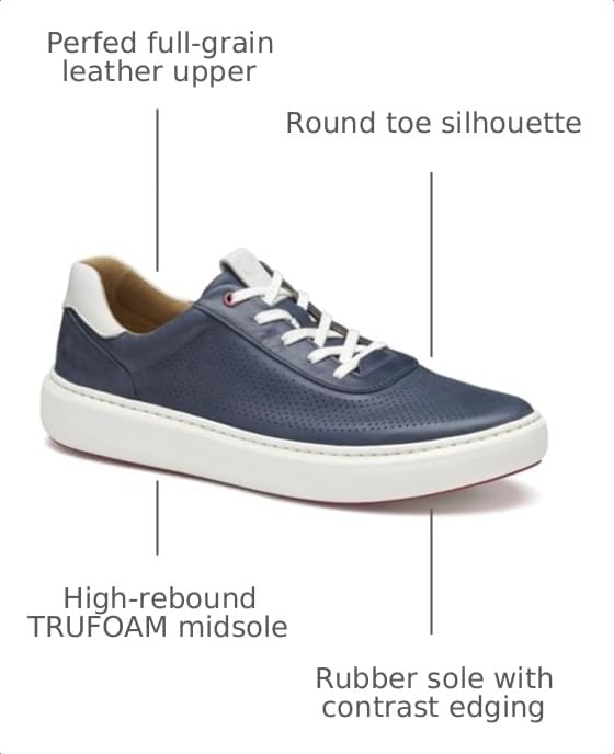 Image of Johnston & Murphy Men's Anders Perfed U-Throat Sneaker Dress Casual Shoe