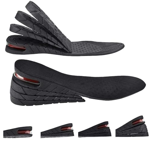 Plantillas para Aumentar Altura,1 Par Plantillas de Zapatos con Cojín de Aire Ajustable Plantillas de Altura para Aumentar Altura Elevadores de Talón para Mujeres Hombres Altura 3,5-7 cm