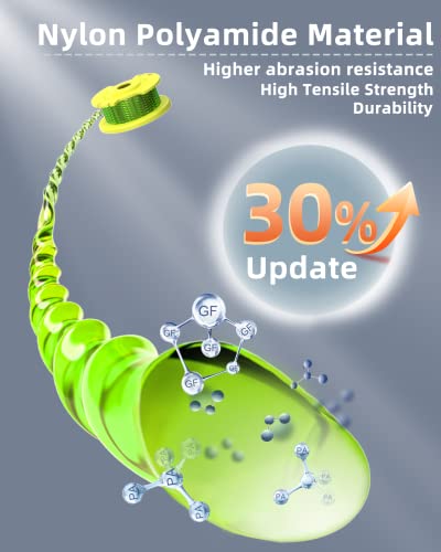 Weed Wacker String Compatible With Ryobi One Plus+ Ac80Rl3, 0.08'' String Trimmer Line,Weed Eater String Compatible With Ryobi 18V, 24V, 40V Trimmers(10 Replacement Spool, 2 Trimmer Cap Cover) #TOP2