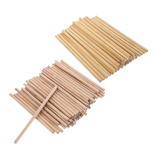 ledmomo 100個天然木製六角軸 丸軸筆 耐久性のある芯 書きやすいスケッチ描画用 学習 事務 美術用品に