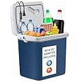 Ivation Electric Cooler & Warmer with Handle |27 Quart (25 L) Portable Thermoelectric Fridge For vehicles & Trucks| 110V AC Home Power Cord & 12V Car Adapter for Camping, Travel & Picnics