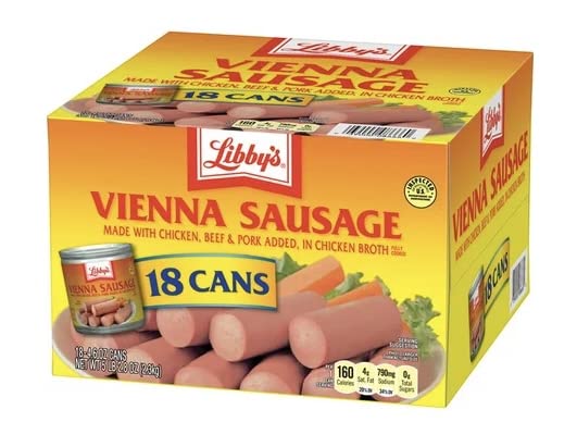 Libby's Hawaiian Vienna Sausages, Canned Sausage 4.6 Oz (Pack of 18)