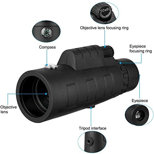 Telescopio para adultos refractor con trípode y adaptador miniatura 6