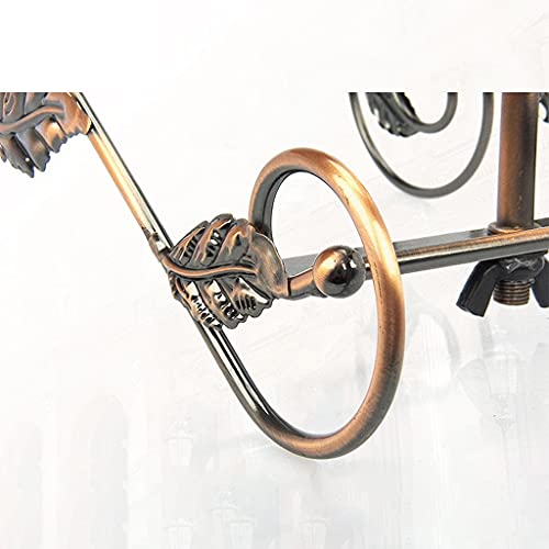 Soporte para botellas y copas de vino de metal, 6 copas miniatura 5