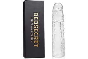 Reusable Realistic Textured Clear Penis Sleeve Extender