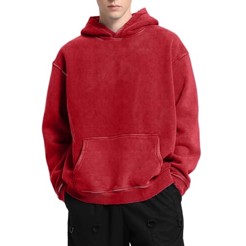 FAIABLE 2 Pack Acid Wash Hoodie Oversized Vintage Hoodie Unisex Heavyweight Hoodie Distress Hoodies for Men Women Couples4