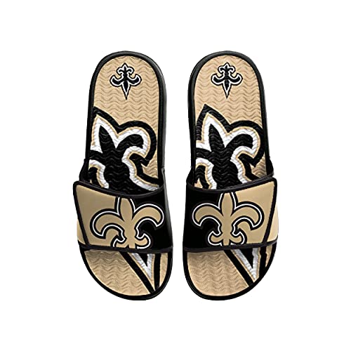 Image of FOCO mens NFL Team Logo Athletic Sport Shower Flip Flop Sandals Gel Slides