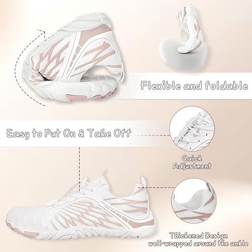 Image of Barefoot Shoes for Women & Men, Grounded Walking Hiking Barefoot Shoes, Wide Toe Box Non-Slip Water Athletic Footwear, Comfortable Vitality Barefoot Footwear, Trail Running Sneakers Unisex
