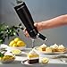 Professional Aluminum Whipped Cream Dispenser - 500 mL/1 Pint,Leak-Free Whipped Cream Maker Canister with 5 Decorating Nozzles & Cleaning Brush - for Desserts, Coffee Foam & Cold Foam (Black, 500ml)