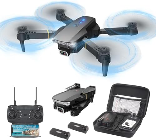 Wipkviey T27 Drohne, RC Quadcopter mit Kamera Faltbare FPV Drone mit 2 Batterien, Gravity Control, One Key Start/Landing