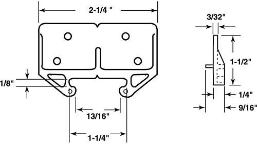 Prime-Line 22793 Drawer Track Guide Kit 3/32 In. x 1-3/16 In., Purple Plastic (Single Pack) image 4