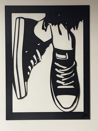 Baskets sneakers Converse Boutdebois - Tableau décoration murale en bois moderne 53x39.5