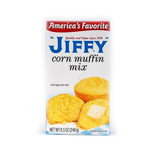 Jiffy Corn Muffin Mix (Pack of 4), 8.5 oz (240g) Bundled with a JFS Recipe Card