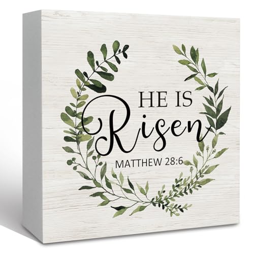 KFXHANGD He Is Risen box sign