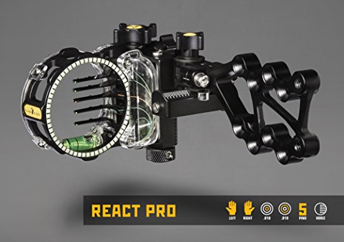 Trophy Ridge React Pro 5 Pin Archery Bow Sight, Right Hand, 0.019 Pin by Trophy Ridge - Image 2