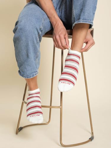 Image of Levi's LS304 Men's Compact Cotton Stretch Ankle Low Cut Socks (Pack of 3)