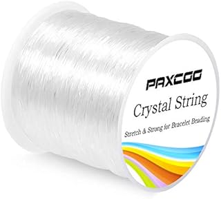 PAXCOO 0.8mm Elastic String, Stretchy Bracelet String Crystal String Bead Cord for Bracelet Beading and Jewelry Making (120m)