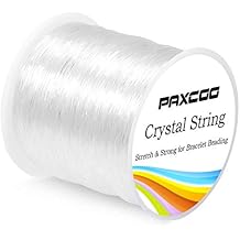 Paxcoo 0.8mm Elastic String, Stretchy Bracelet String Crystal String Bead Cord for Bracelet, Beading and Jewelry Making 120 m