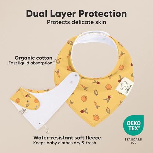 Image of 8pk Organic Baby Bandana Bibs for Drooling and Teething (Countryside)