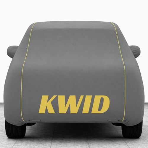 Image of Kings of Cover New Grey 100% Waterproof Kwid Car Cover | Polyester Car Body Cover for Rain & Sun | UV Protection, Dustproof, Scratch Resistant, Windproof, Heat Resistant, Custom Fit