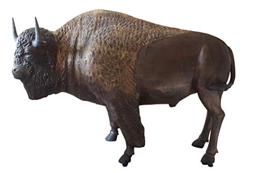 Mjm Large 9Ft Long Buffalo Aluminum Statue In Natural Color #TOP1
