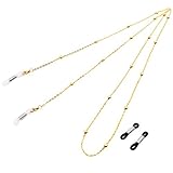 Kalevel Eyeglass Chain Beaded Glasses Sunglasses Chain Eyeglass Chains and Cords For Women Gold